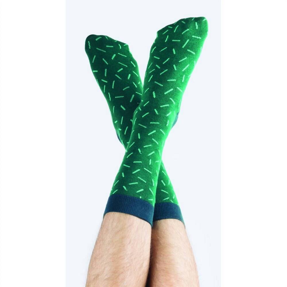 NEW DOIY unisex astros cactus socks in green